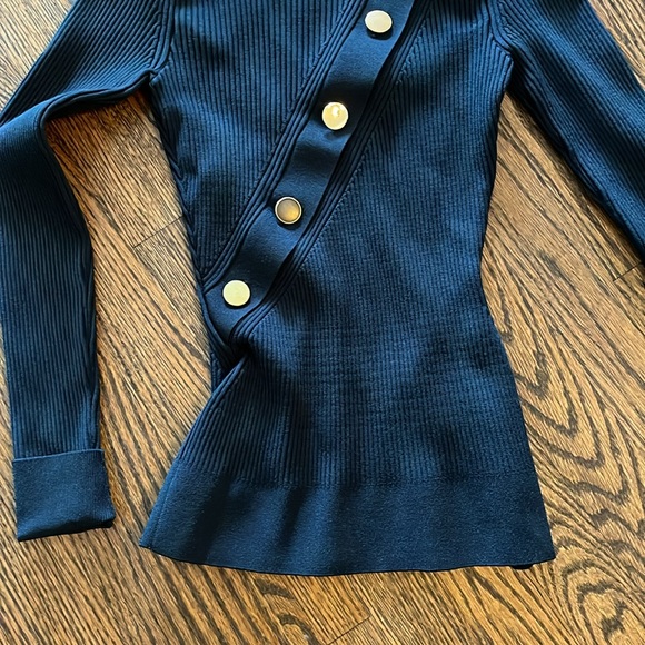 Alexander McQueen Navy Knit Top Authentic NWT - Picture 3 of 5